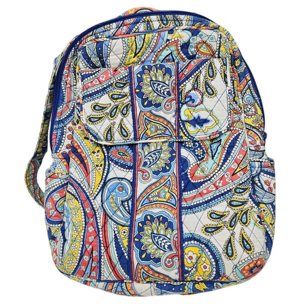 Vera Bradley Small Backpack 2013 Retired Marina Paisley Preppy Cotton Boho
